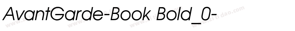 AvantGarde-Book Bold_0字体转换